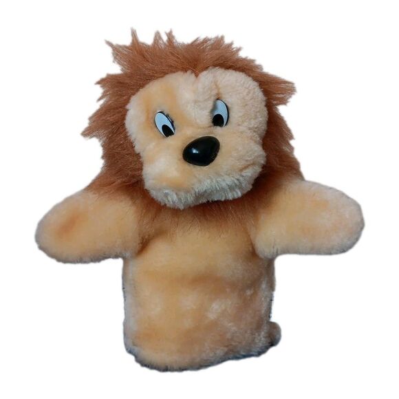 Learn & Play Lion Hand Puppet Plush 1997 Soft Vintage Imagination Toy - Picture 1 of 11